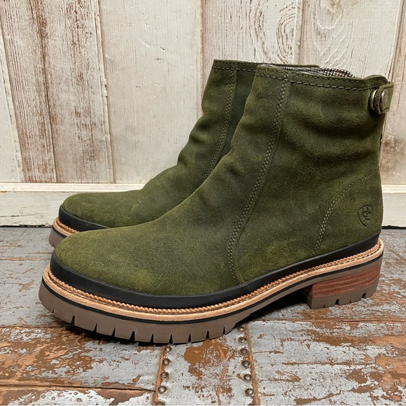Ariat Leighton WP Casual Boots Olive Night - Picture 7 of 12